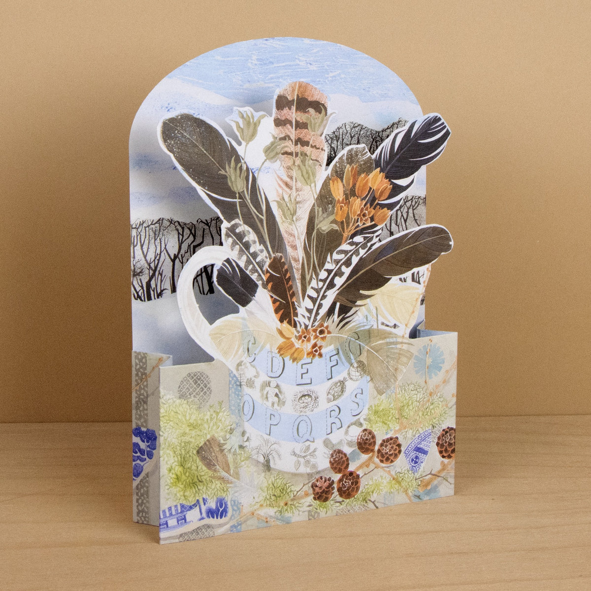 Spey Larch and Feathers 3D Die-Cut Card