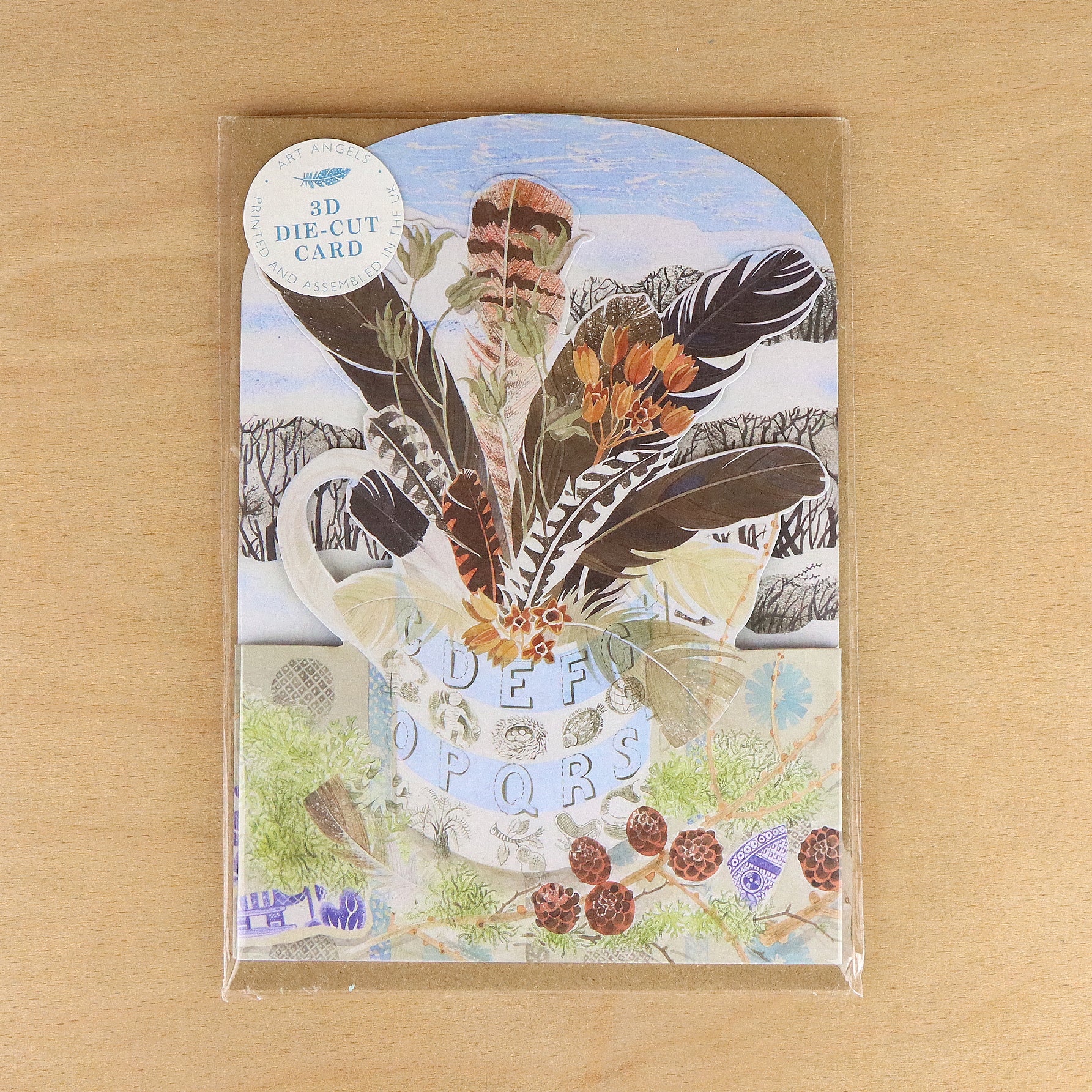 Spey Larch and Feathers 3D Die-Cut Card