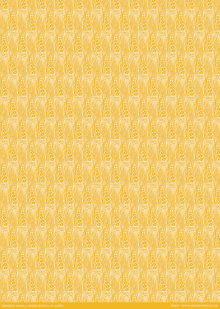 Meadow Grass Patterned Paper - Angie Lewin - St. Jude's Prints