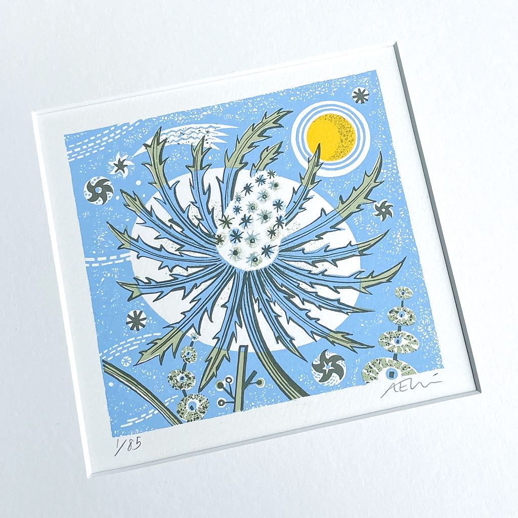 Sea Holly Blue - Angie Lewin - St. Jude's Prints