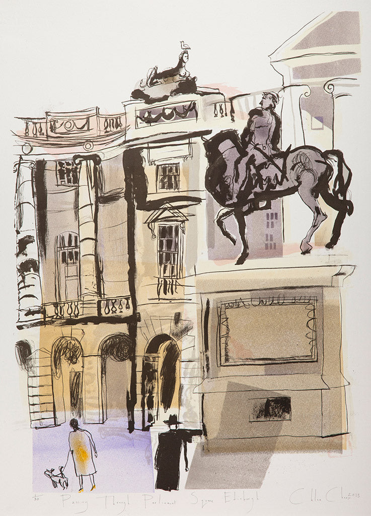 Passing Through Parliament Square, Edinburgh - Chloe Cheese - St. Jude's Prints