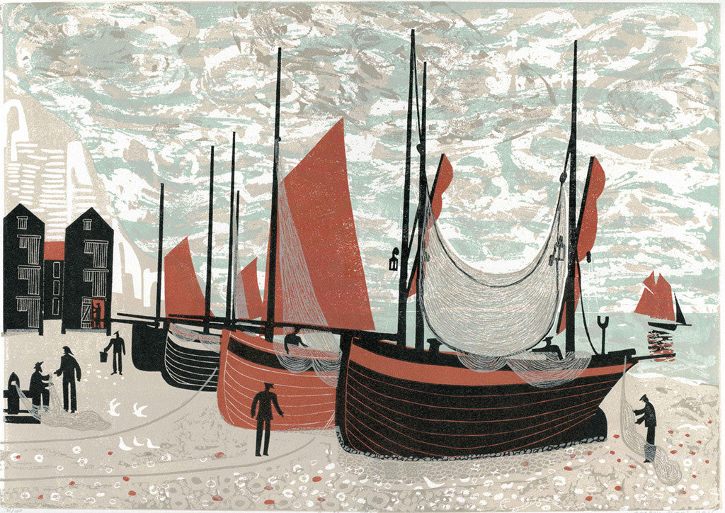 Boats on the Beach at Hastings - Melvyn Evans - St. Jude's Prints