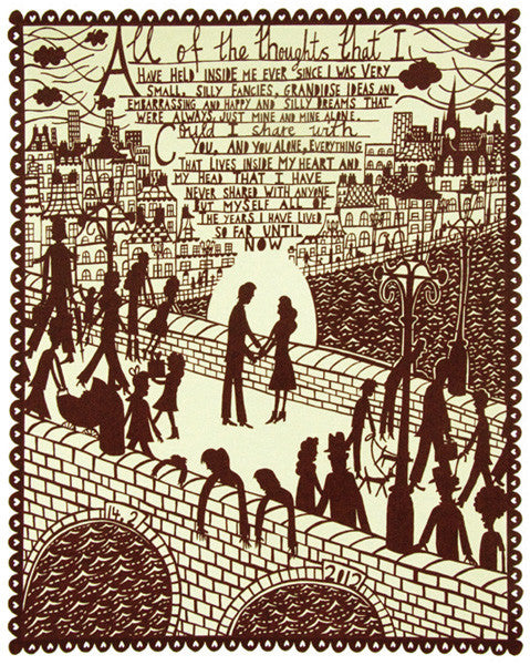 All of the Thoughts (Man/Woman) - Rob Ryan - St. Jude's Prints