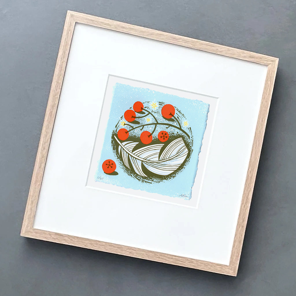 Berries and Feather - Angie Lewin - St. Jude's Prints