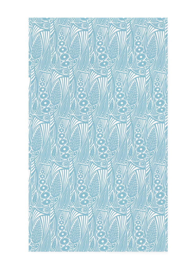 Meadow Grass Tea Towel - Sky Blue