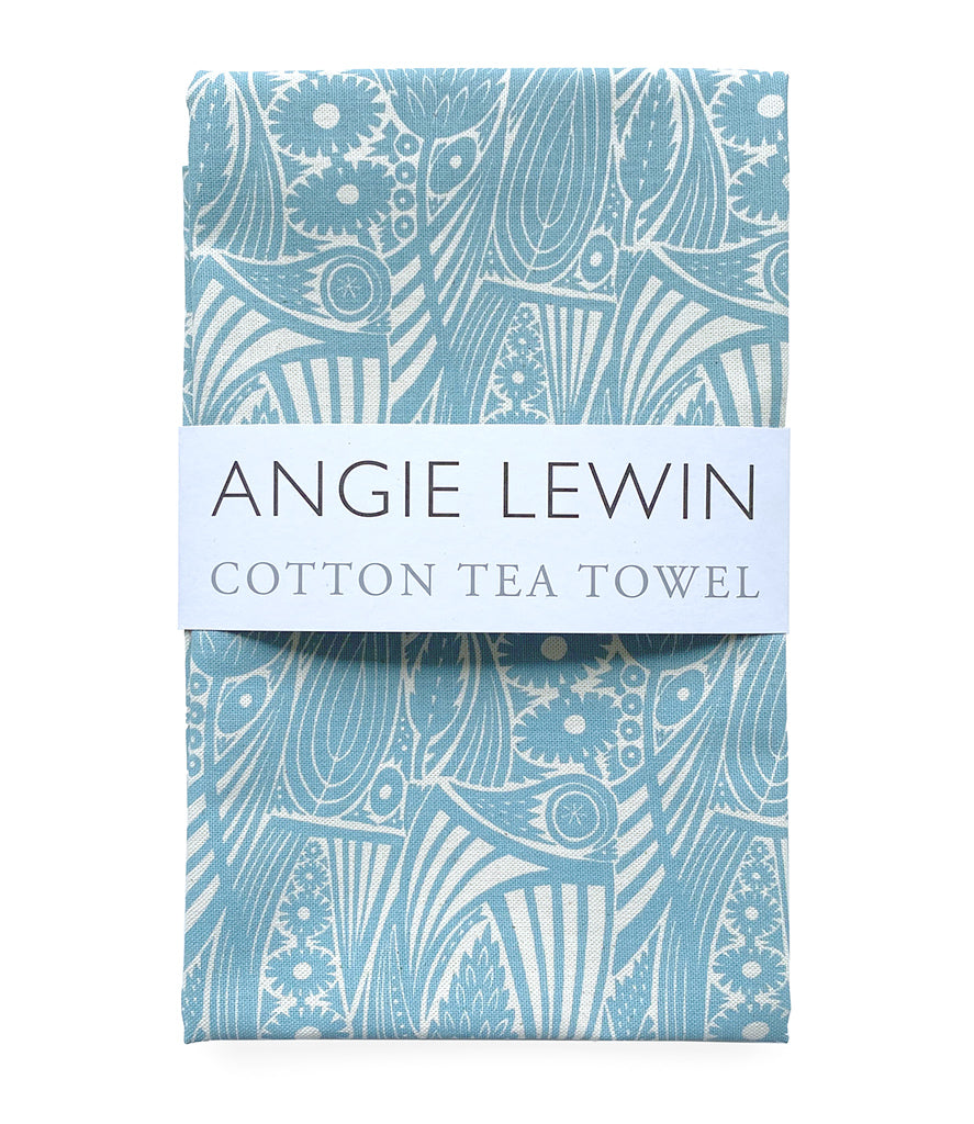 Meadow Grass Tea Towel - Sky Blue