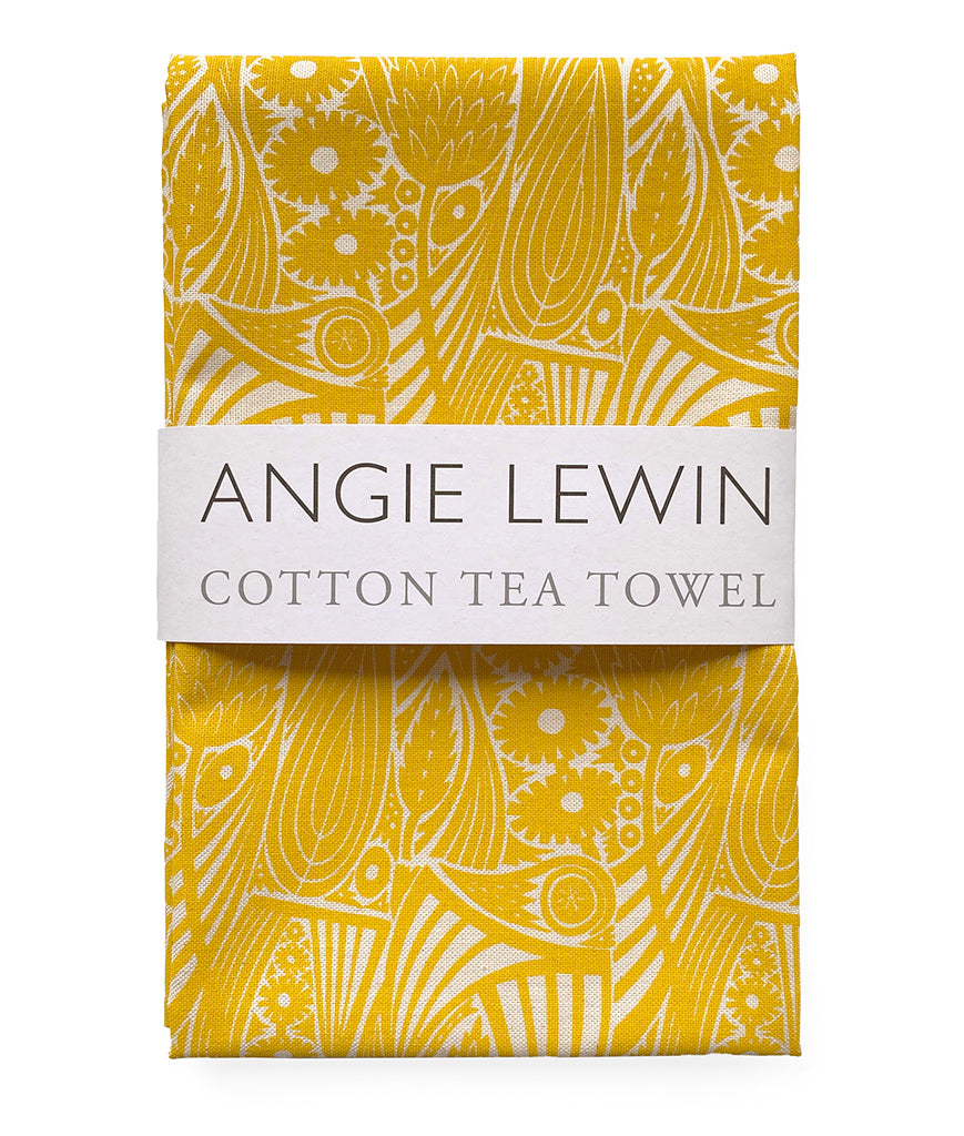 Meadow Grass Tea Towel - Corn Gold