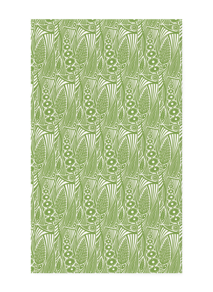 Meadow Grass Tea Towel - Leaf Green