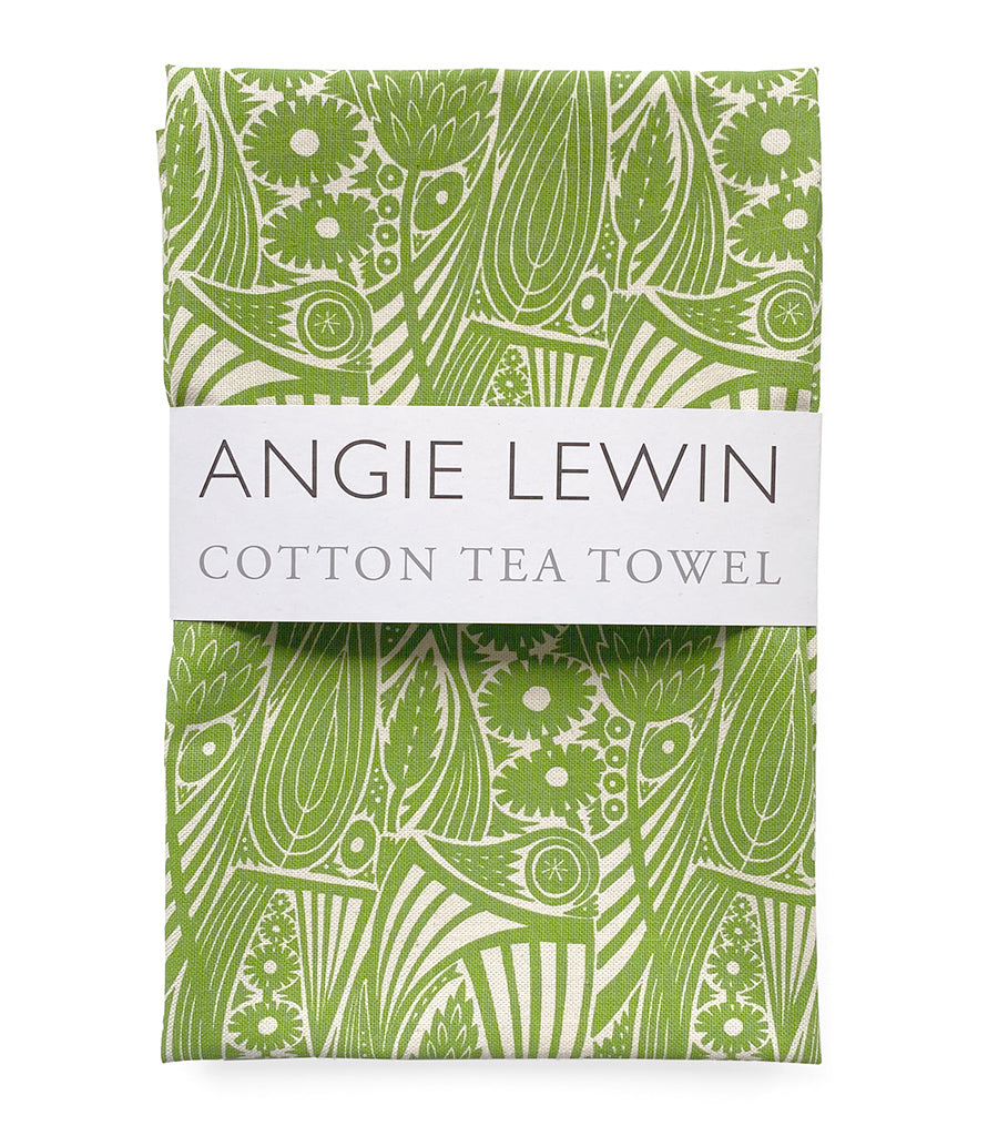 Meadow Grass Tea Towel - Leaf Green