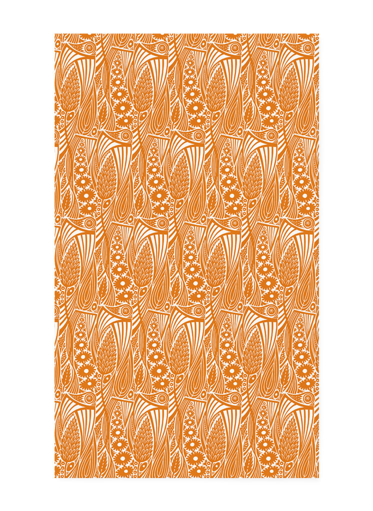 Meadow Grass Tea Towel - Rust