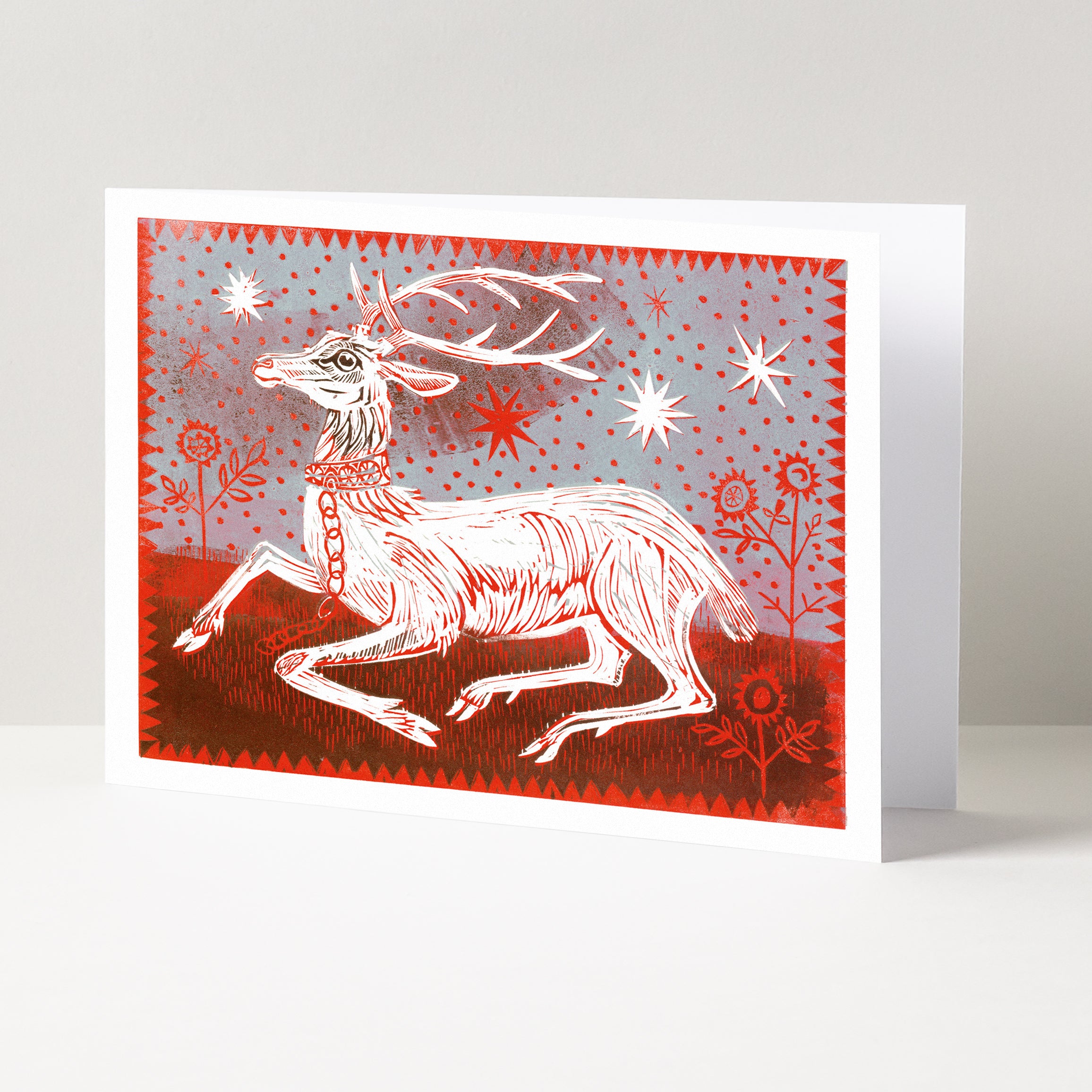 'White Hart' Christmas Card - pack of 6 cards