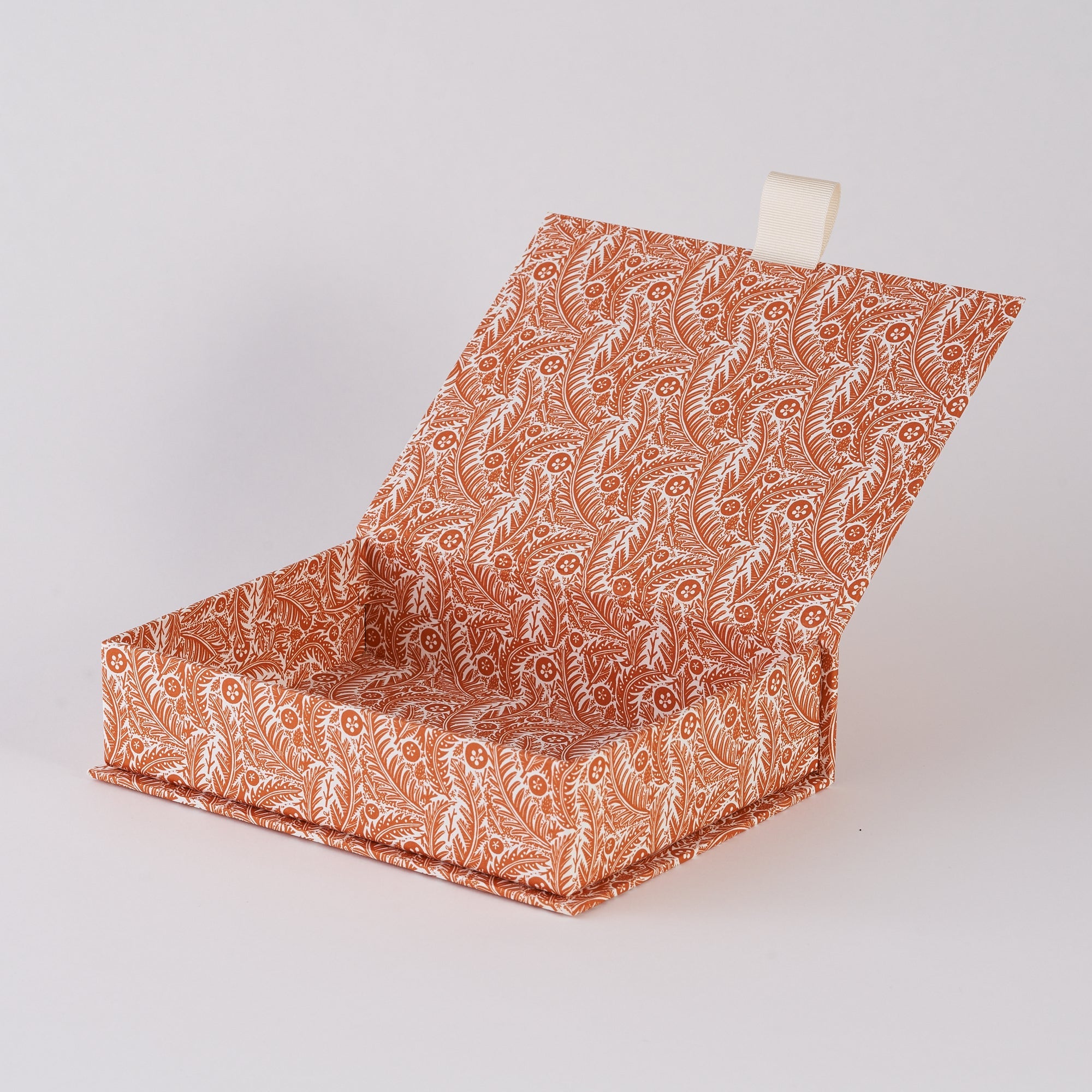 Forest Floor Rust Patterned Paper Box - Angie Lewin - St. Jude's Prints