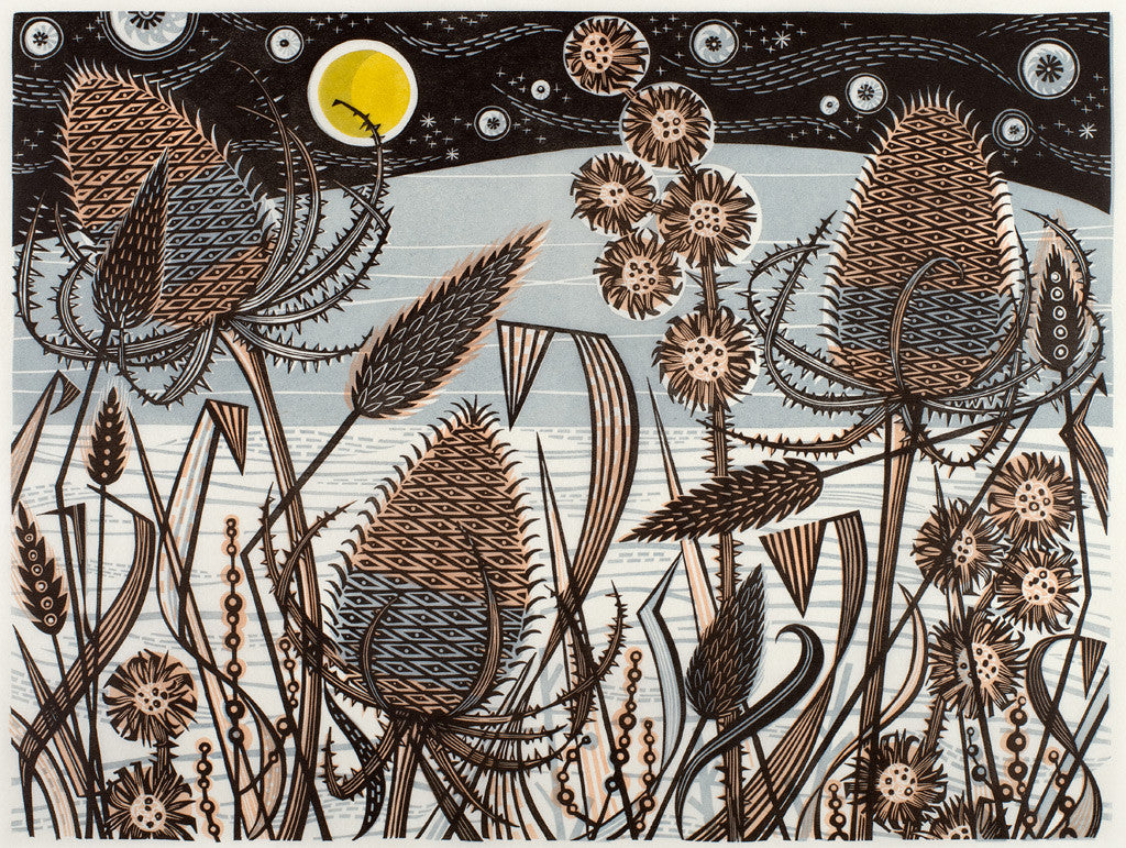 Lakeside Teasels - Angie Lewin - St. Jude's Prints