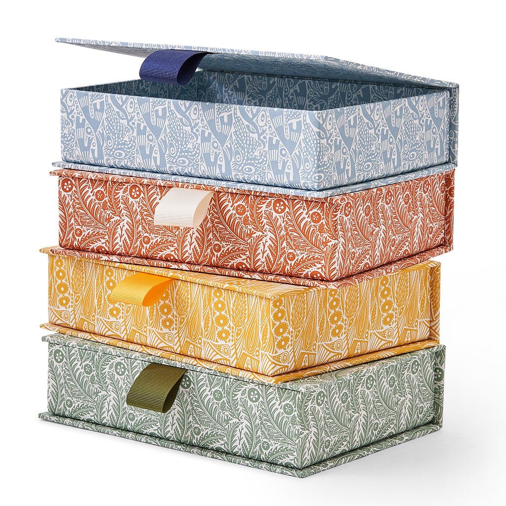Meadow Grass Patterned Paper Box - Angie Lewin - St. Jude's Prints