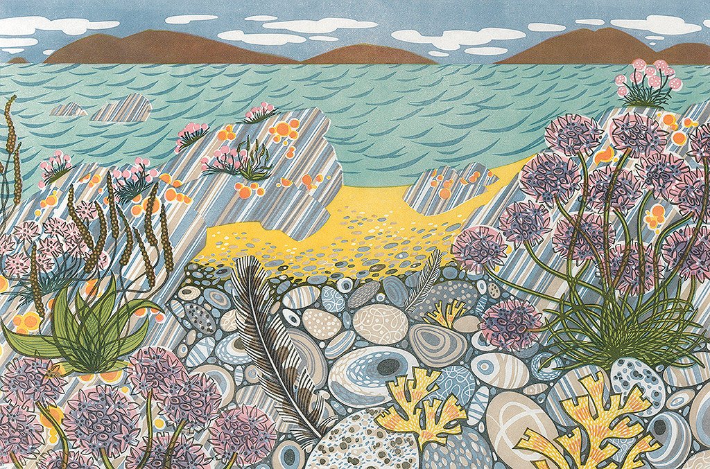 Pebble Shore - Angie Lewin - St. Jude's Prints