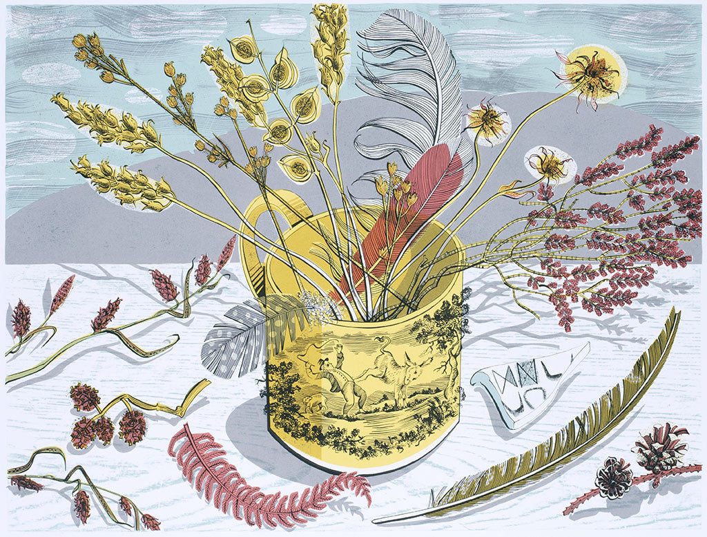 The Yellow Cup - Angie Lewin - St. Jude's Prints