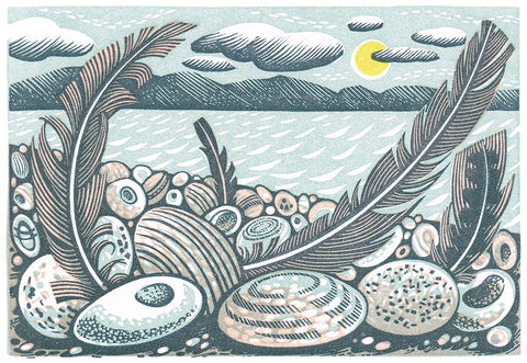 Tideline Feathers - Angie Lewin - St. Jude's Prints