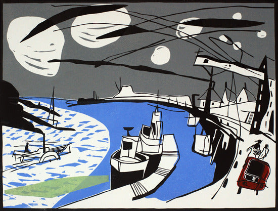 A Steam Launch at Wells - Colin Moore - St. Jude's Prints