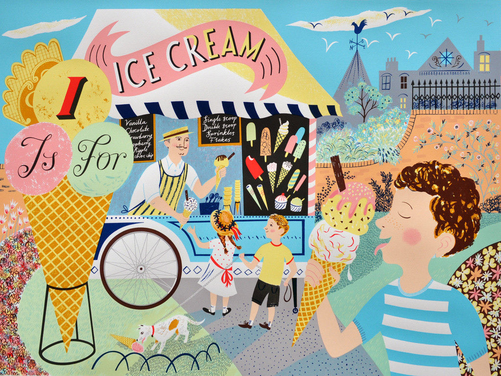I is for Ice Cream - Emily Sutton - St. Jude's Prints
