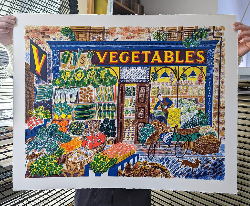 V is for Vegetables - Emily Sutton - St. Jude's Prints