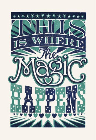 Magic (navy/teal) - James Brown - St. Jude's Prints