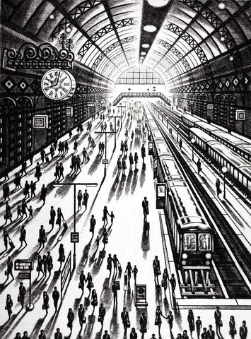 Another Arrival King's Cross St Pancras Station - John Duffin - St. Jude's Prints