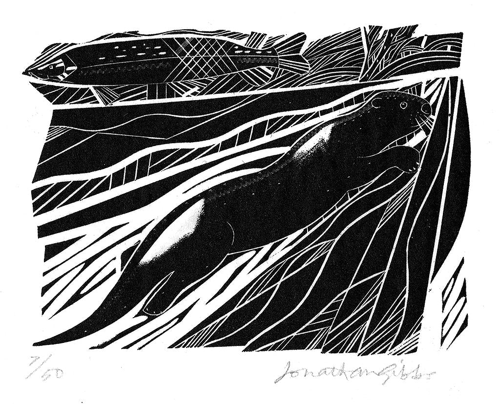 Otter and Pike - Jonathan Gibbs - St. Jude's Prints
