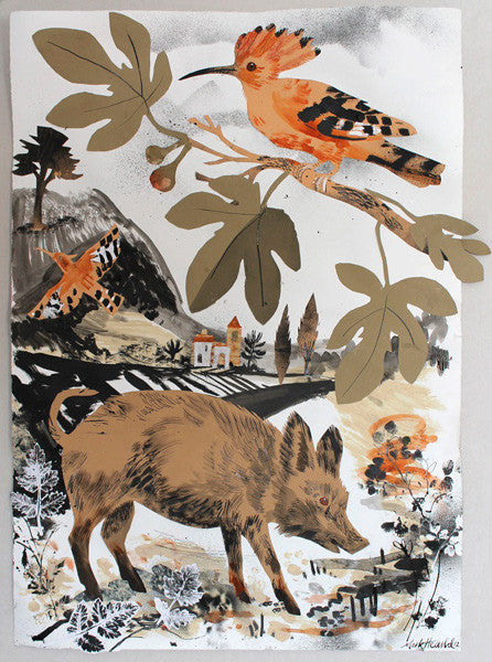Boar and Hoopoe - Mark Hearld - St. Jude's Prints