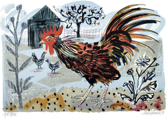 Cockerel - Mark Hearld - St. Jude's Prints