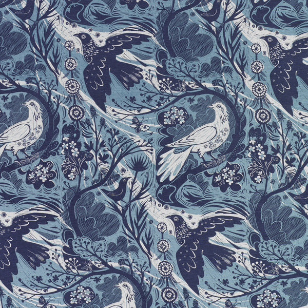 Doveflight fabric - Mark Hearld - St. Jude's Prints