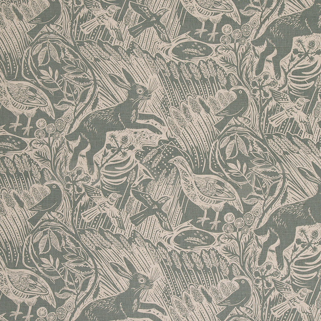 Harvest Hare fabric - Mark Hearld - St. Jude's Prints