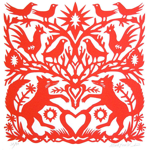 Papercut Foxes - Mark Hearld - St. Jude's Prints