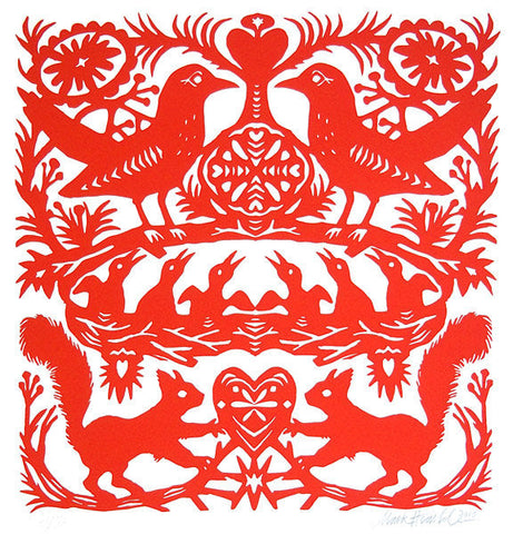 Papercut Squirrels - Mark Hearld - St. Jude's Prints