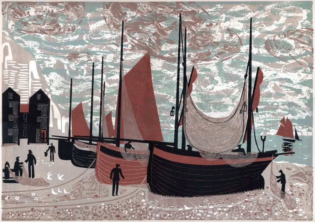 Boats on the Beach at Hastings - Melvyn Evans - St. Jude's Prints