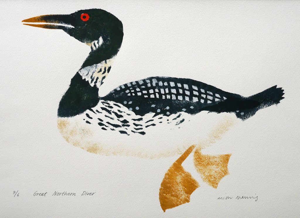 Great Northern Diver 3/6 - Mick Manning - St. Jude's Prints