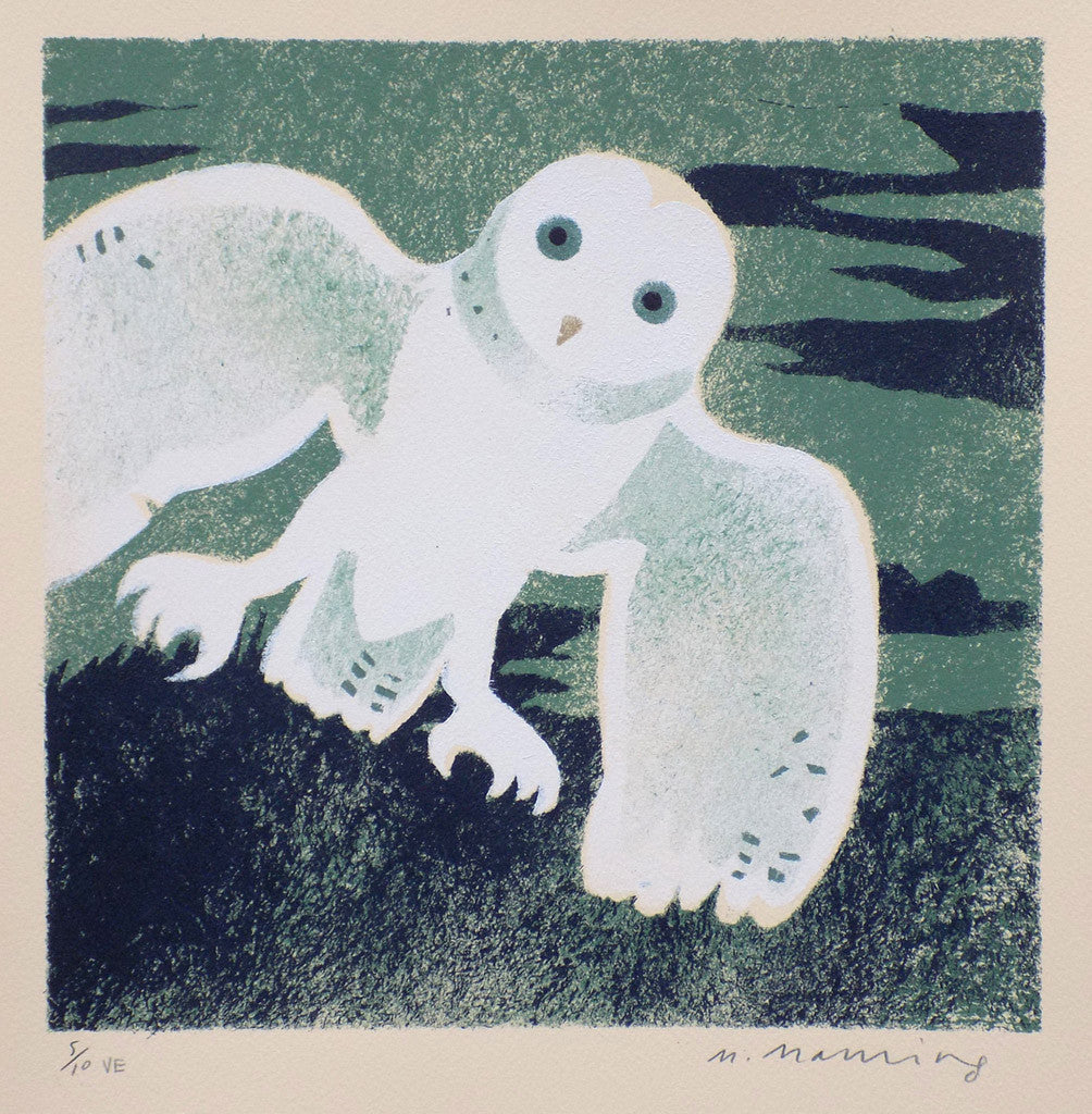 Green Owl - Mick Manning - St. Jude's Prints