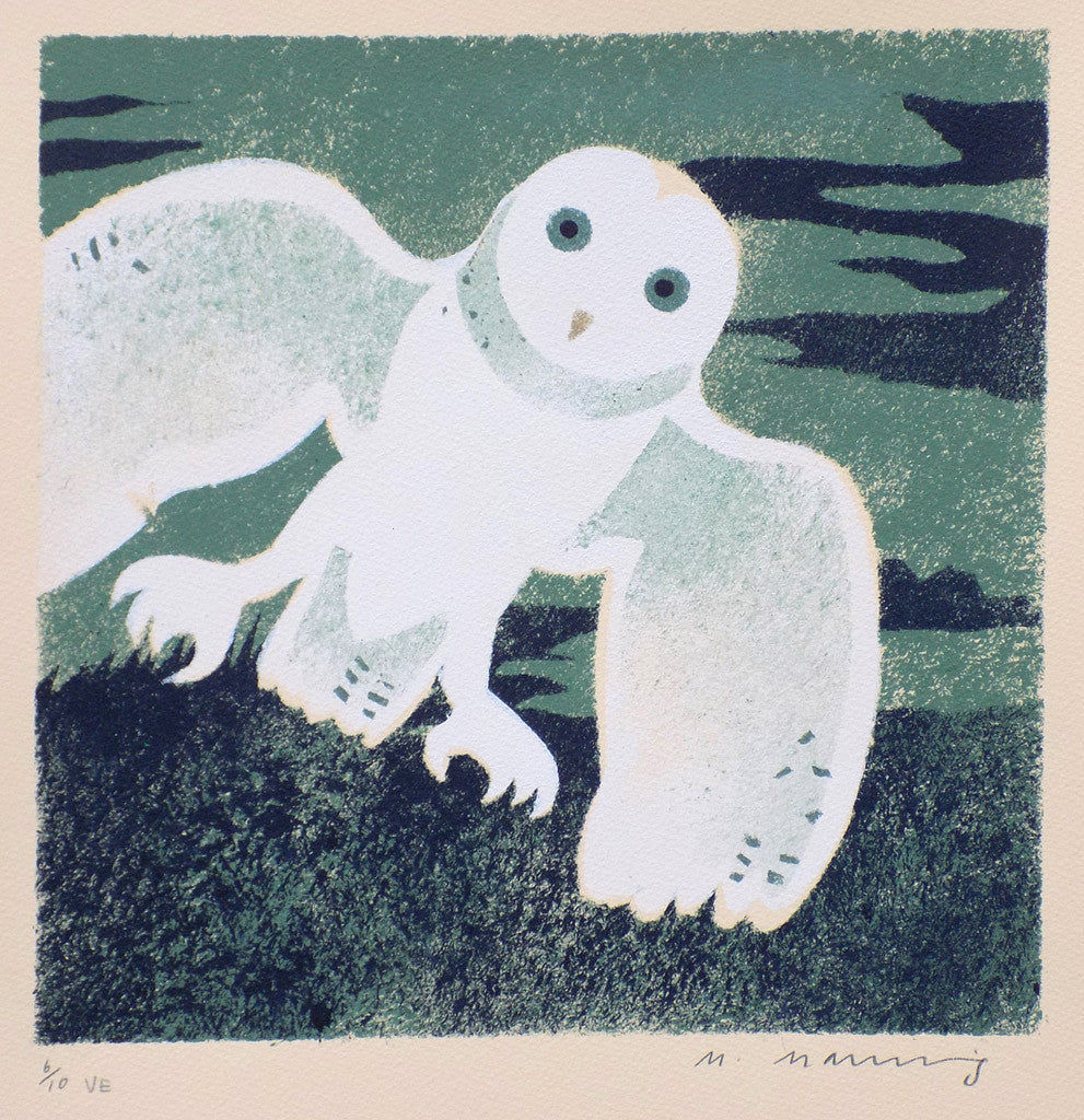 Green Owl - Mick Manning - St. Jude's Prints