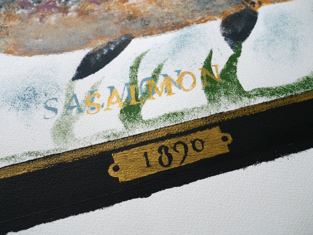 Percy's Salmon 4/10 - Mick Manning - St. Jude's Prints