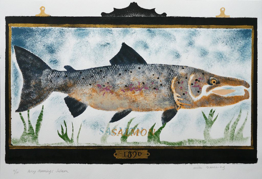 Percy's Salmon 4/10 - Mick Manning - St. Jude's Prints