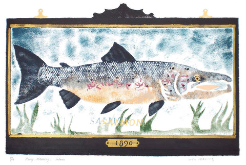 Percy's Salmon 9/10 - Mick Manning - St. Jude's Prints