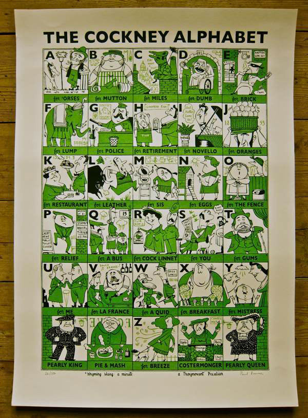 Cockney Alphabet - Paul Bommer - St. Jude's Prints