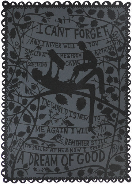 I Can't Forget (Black/Grey) - Rob Ryan - St. Jude's Prints