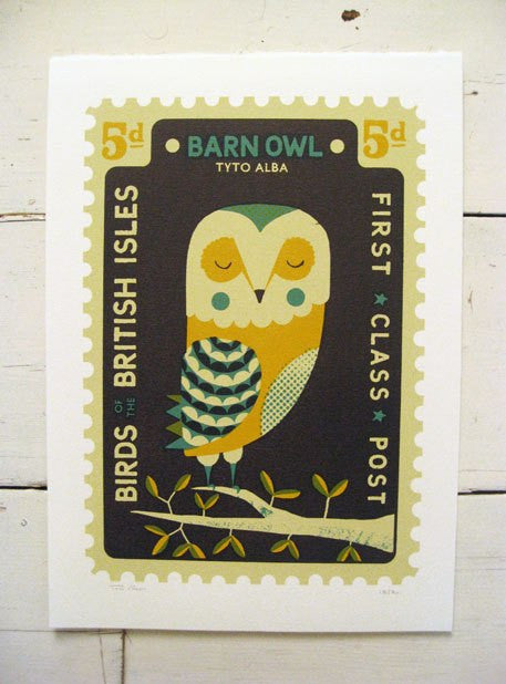 Large Owl Stamp - Tom Frost - St. Jude's Prints