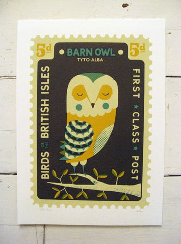 Large Owl Stamp - Tom Frost - St. Jude's Prints