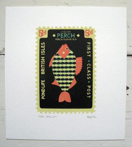 Small Perch Stamp - Tom Frost - St. Jude's Prints